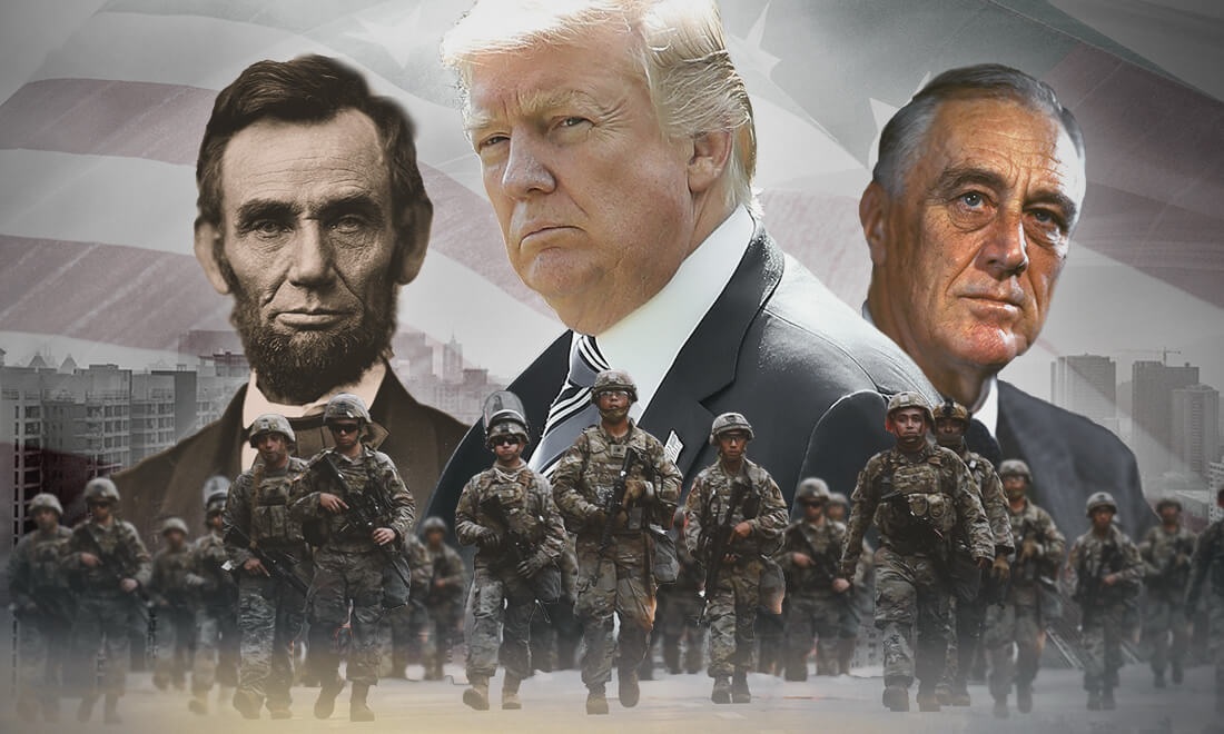 Lincoln, Roosevelt, Trump