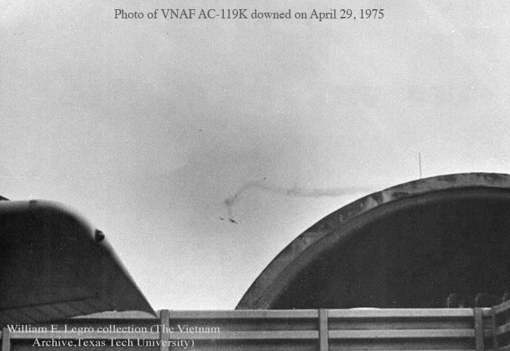 VNAF ac-119k downed on april 29, 1975