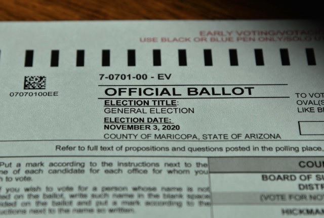Arizona official ballot