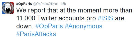 hacker anonymous against isil