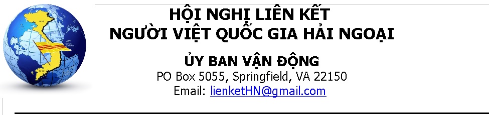 hội nghị liên kết người việt quốc gia hải ngoại tháng 10-2015