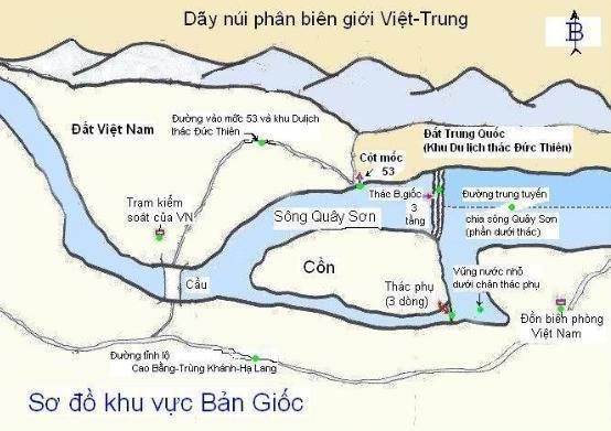 sơ đồ khu vực Bản Giốc