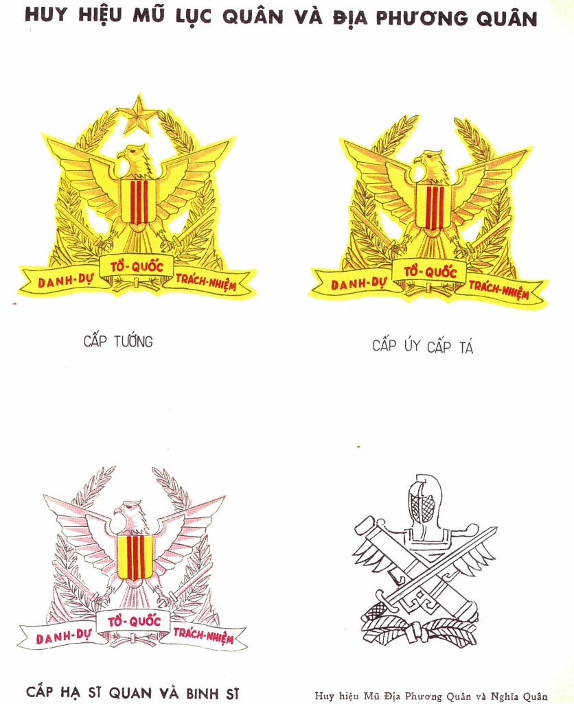 quân sử, quân sự Việt Nam, huy hiệu quân đội quốc gia Việt Nam Cộng Hòa