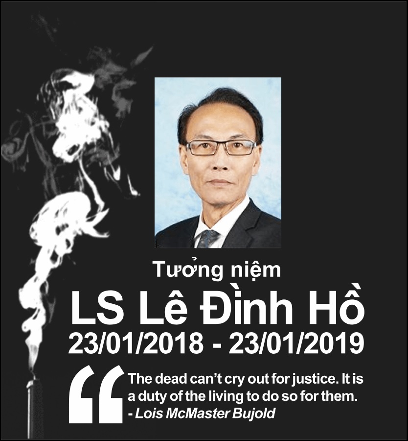 tưởng niệm luật sư Lê Đình Hồ, lawyer le dinh ho australia, honoring lawyer le dinh ho