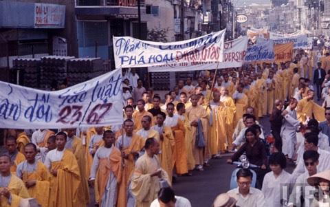 Phật giáo Việt Nam Thống Nhất biểu tình chống chính phủ Việt Nam Cộng Hòa, Thích Quảng Đức