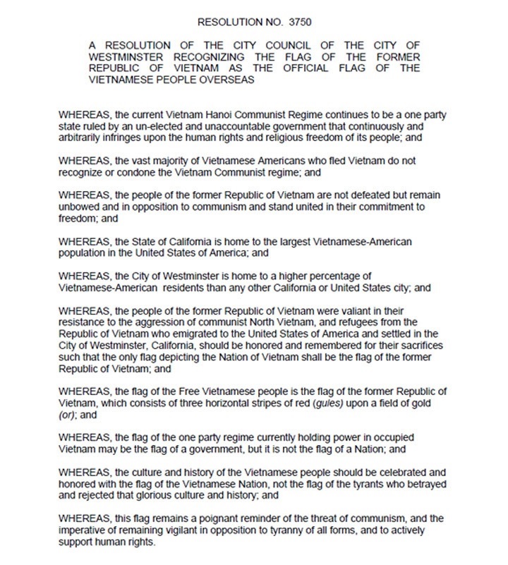 city california, resolution 3750