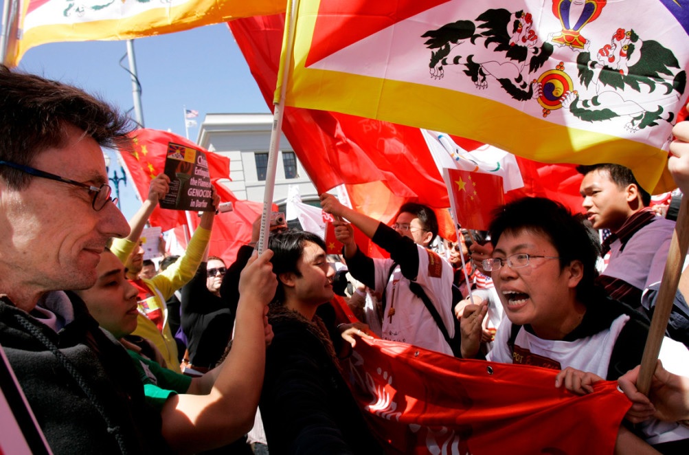 tibet againt china in san francisco