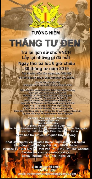 black avril, Tưởng-niệm Tháng tư đen Trả lại lịch-sử cho Việt-Nam Cộng-Hòa