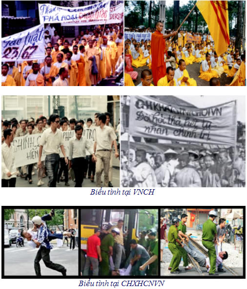 biểu tình ở việt nam cộng hòa và việt nam dân chủ cộng hòa, cộng hòa xã hội chủ nghĩa việt nam