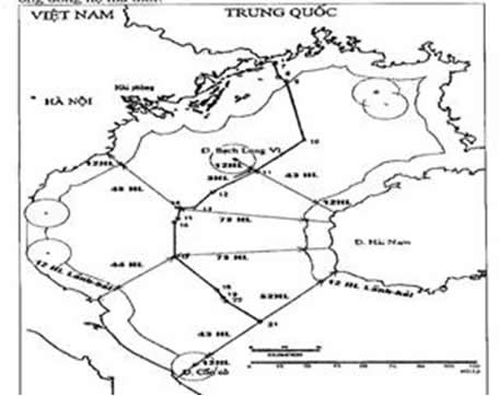 bản đồ mật bị phát hiện về vịnh Bắc bộ
