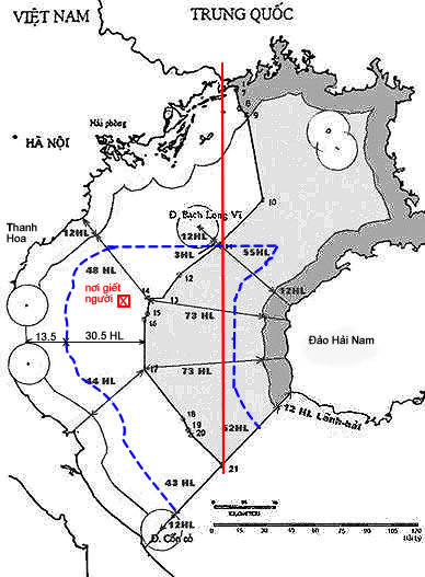 delimitation of the tonkin bay, year 2000