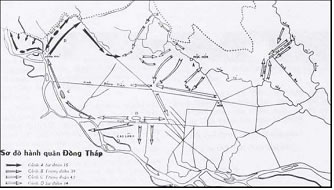 bản đồ quân sự hành quân đồng tháp