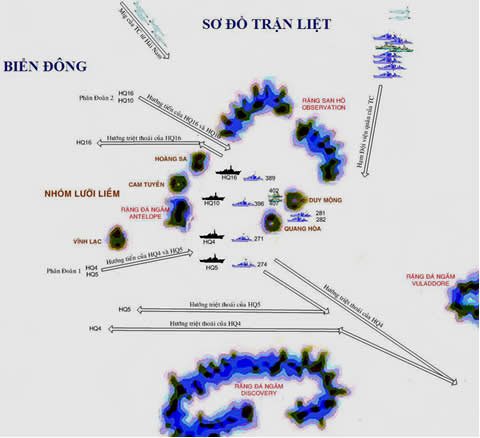 bản đồ quân sự hoàng sa việt nam 1974, map of hoang sa navy military