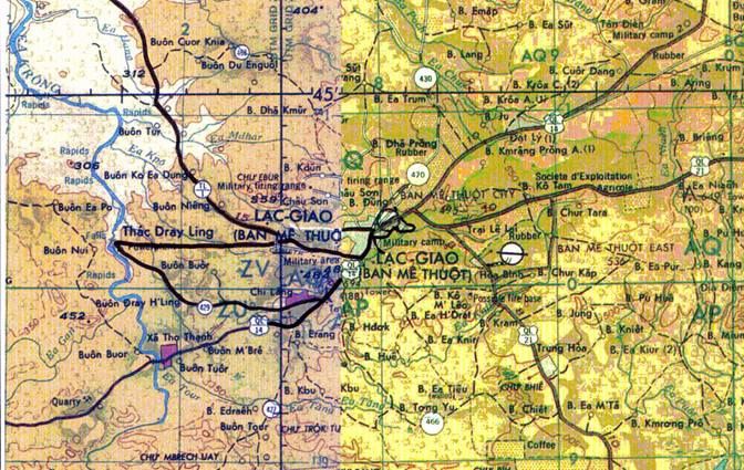 quan su viet nam, map of ban me thuot battle