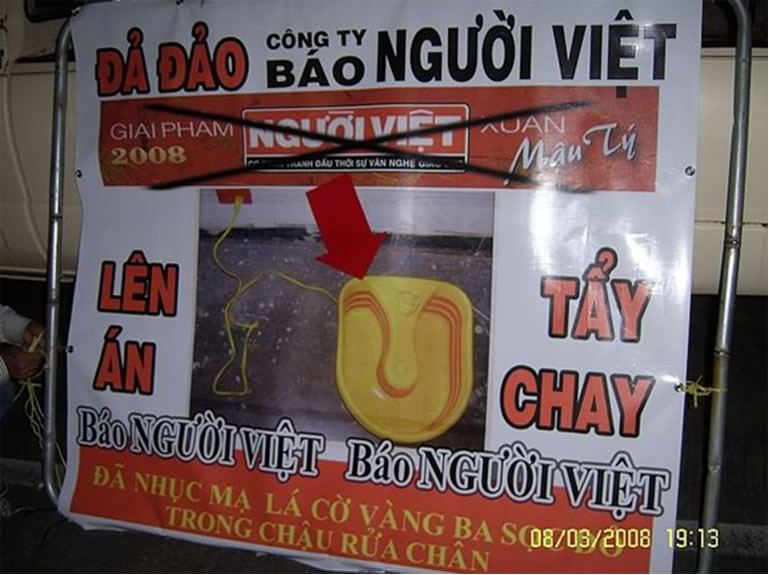 biểu tình chống báo người việt