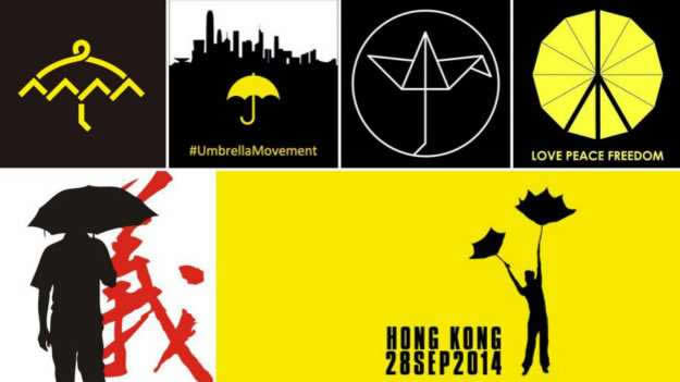 cuộc cách mạng dù, umbrella movement, love peace freedom, hong kong 28sep2014