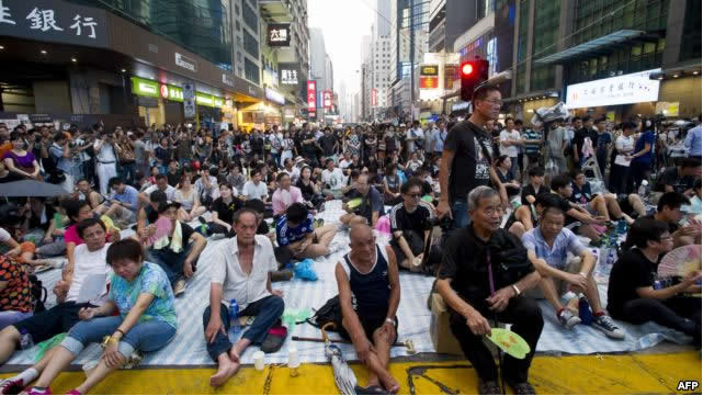 occupy central, chiếm khu trung hoàn, hồng kông, hong kong