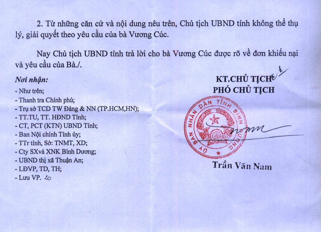 dân oan vương cúc khiếu nại nguyễn hoàng sơn thu hồi đất trái phép