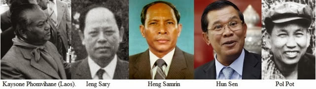 kaysone phomvihane (laos), ieng sary, heng samrin, hun sen, Polpot, hiệp định thành đô 1990 tứ xuyên trung quốc