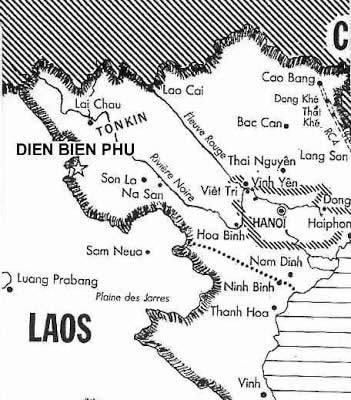 bản đồ điện biên phủ, map of dien bien phu, laos, National Geographic Magazine, mao trạch đông, chu ân lai, hồ tập chương