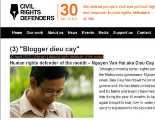 civil rights defenders, dieu cay nguyen van hai