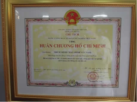 thích minh châu, hồ chí minh